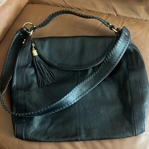 ONNA EHRLICH BLACK LEATHER RACHEL HOBO NWT